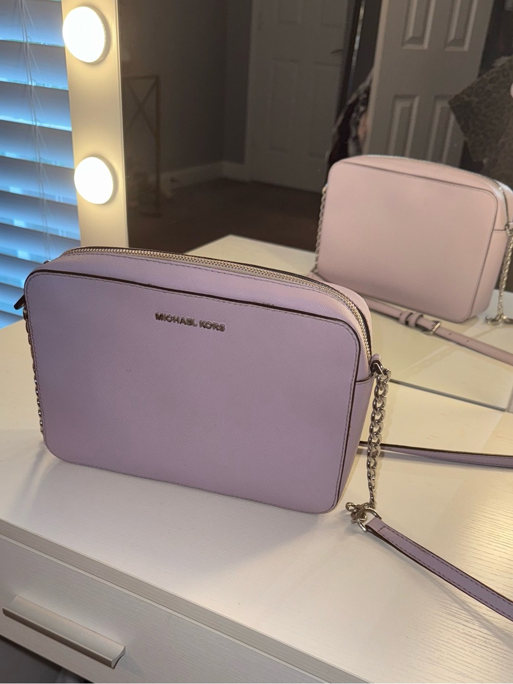 Michael Kors Lilac Saffiano Crossbody Bag